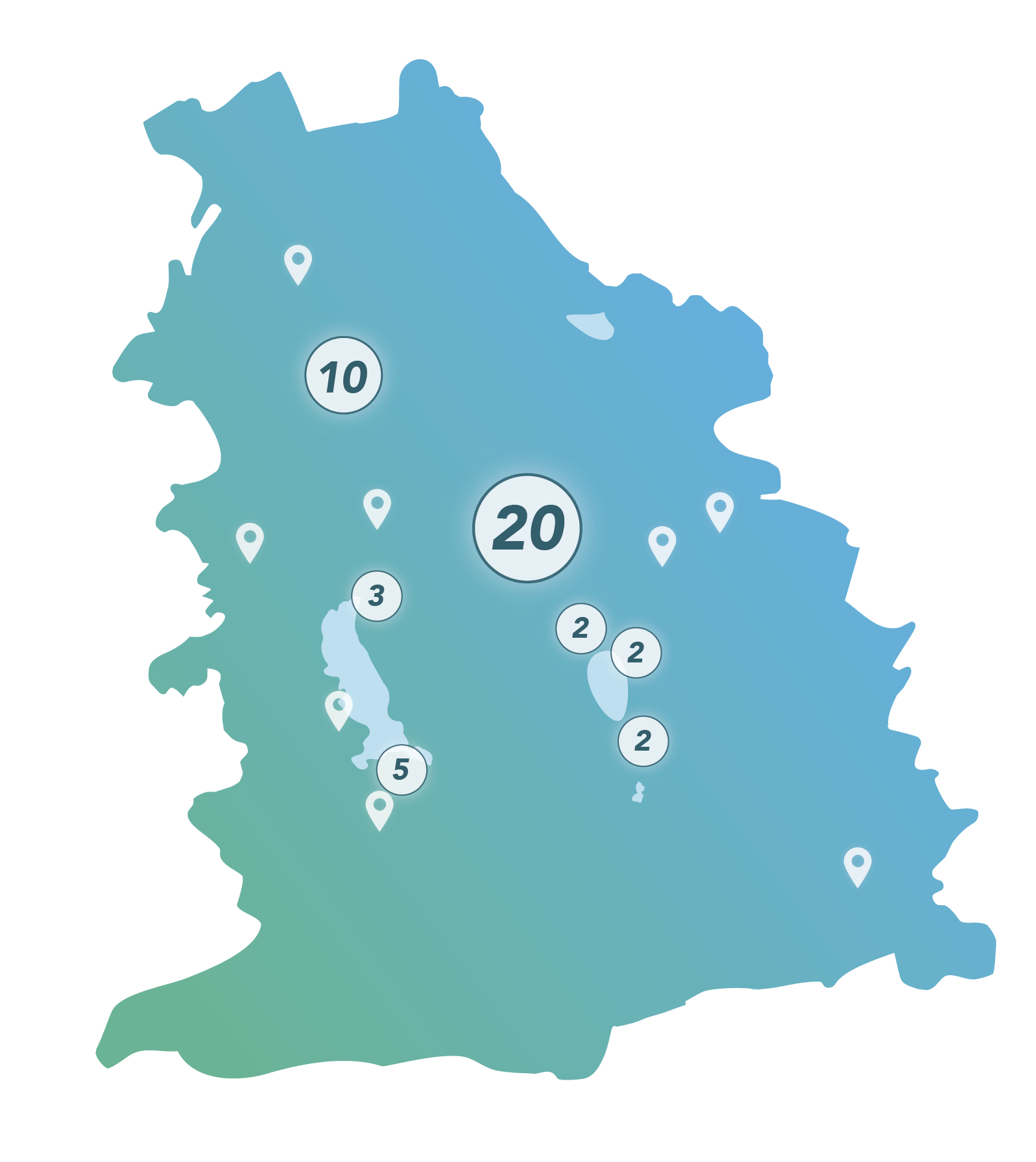 Umriss der OberlandCard-Region